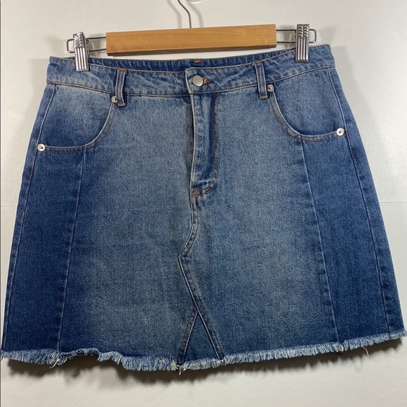 Altar'd State Blue A-Line Mini Skirt Casual - Picture 1 of 6